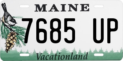 ME license plate 7685UP