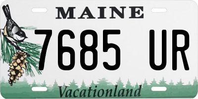 ME license plate 7685UR