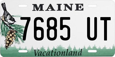 ME license plate 7685UT