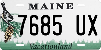 ME license plate 7685UX