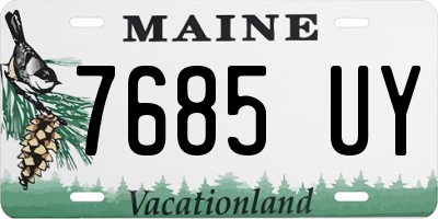 ME license plate 7685UY