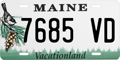 ME license plate 7685VD