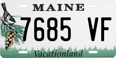 ME license plate 7685VF