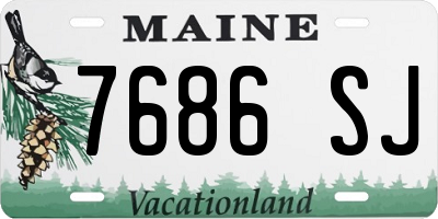 ME license plate 7686SJ