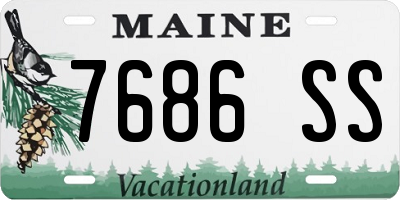 ME license plate 7686SS