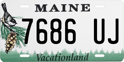 ME license plate 7686UJ