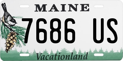 ME license plate 7686US