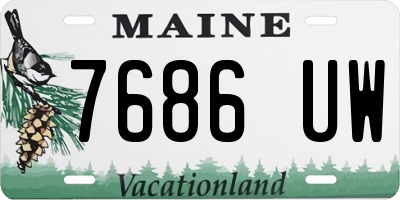 ME license plate 7686UW