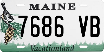 ME license plate 7686VB