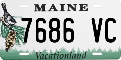 ME license plate 7686VC