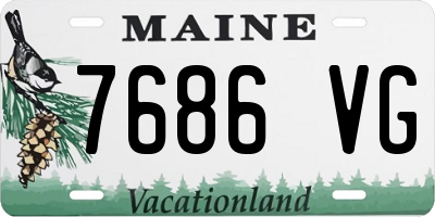 ME license plate 7686VG