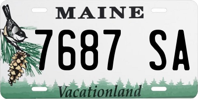 ME license plate 7687SA