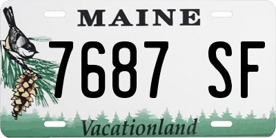 ME license plate 7687SF