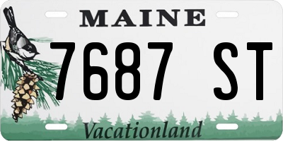 ME license plate 7687ST
