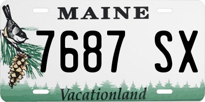 ME license plate 7687SX