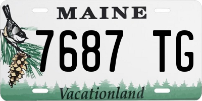 ME license plate 7687TG