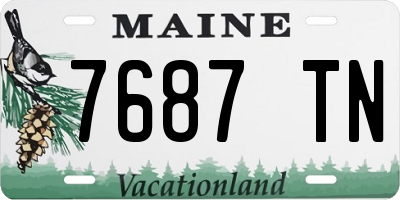 ME license plate 7687TN