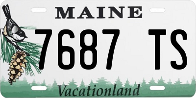 ME license plate 7687TS