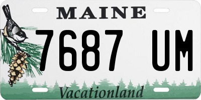 ME license plate 7687UM
