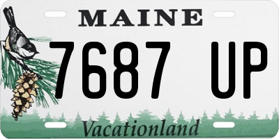 ME license plate 7687UP