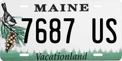 ME license plate 7687US