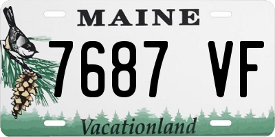 ME license plate 7687VF