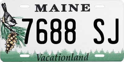 ME license plate 7688SJ