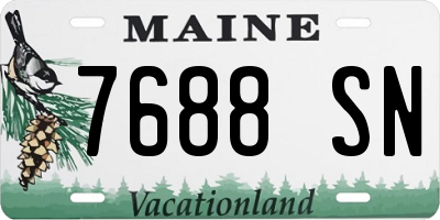 ME license plate 7688SN