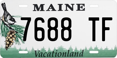 ME license plate 7688TF