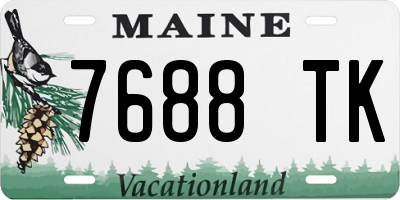 ME license plate 7688TK