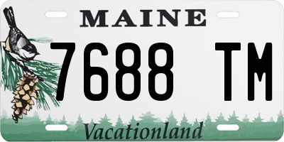 ME license plate 7688TM