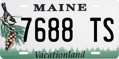 ME license plate 7688TS