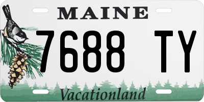 ME license plate 7688TY