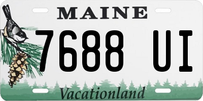 ME license plate 7688UI