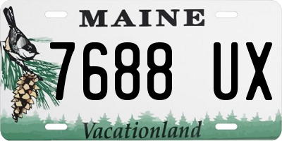 ME license plate 7688UX