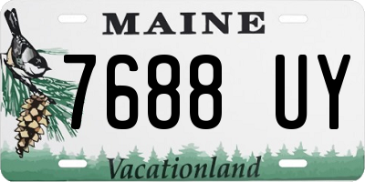 ME license plate 7688UY