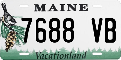 ME license plate 7688VB