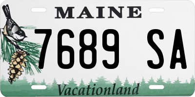 ME license plate 7689SA