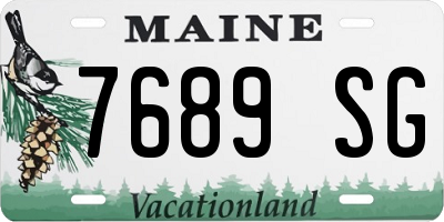 ME license plate 7689SG