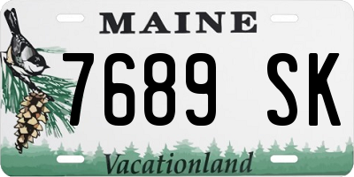 ME license plate 7689SK
