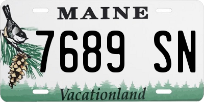 ME license plate 7689SN