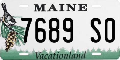 ME license plate 7689SO