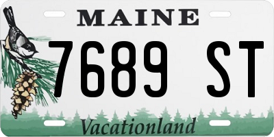 ME license plate 7689ST