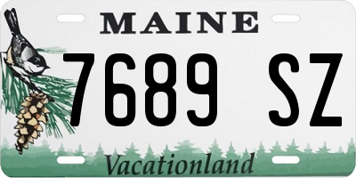 ME license plate 7689SZ