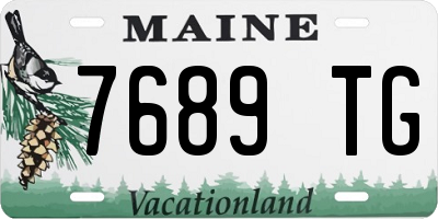 ME license plate 7689TG