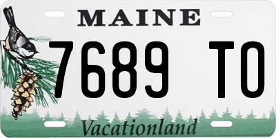 ME license plate 7689TO