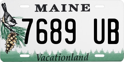 ME license plate 7689UB