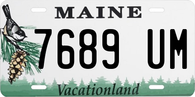 ME license plate 7689UM