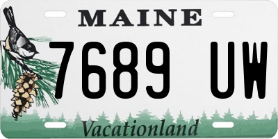 ME license plate 7689UW