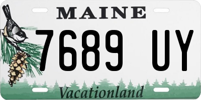 ME license plate 7689UY